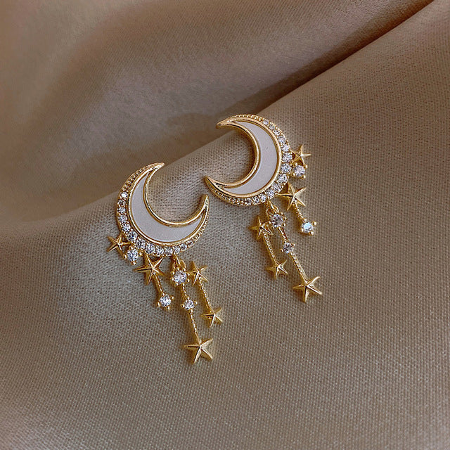 Magical Unicorn Earrings | Sparkling Crystal Jewellery-Moon-Nora Luxe
