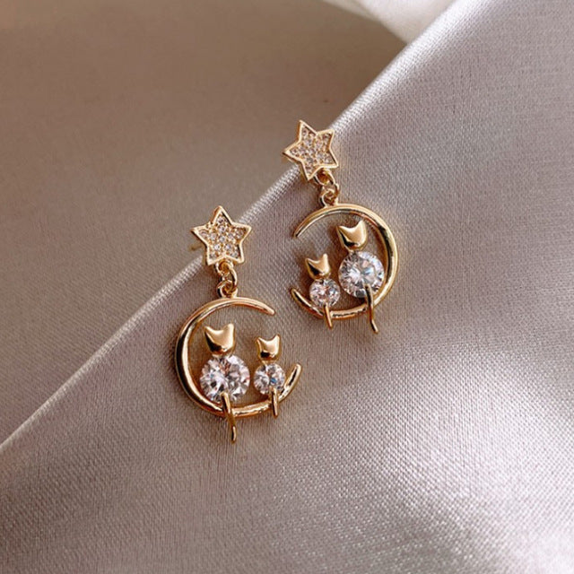 Magical Unicorn Earrings | Sparkling Crystal Jewellery-Two Cats-Nora Luxe