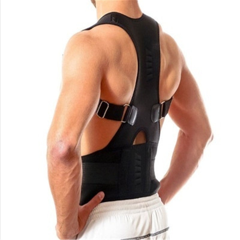 Magnetic Back Brace - PosturePro-Black-S (23.62–29.53 in)-Nora Luxe