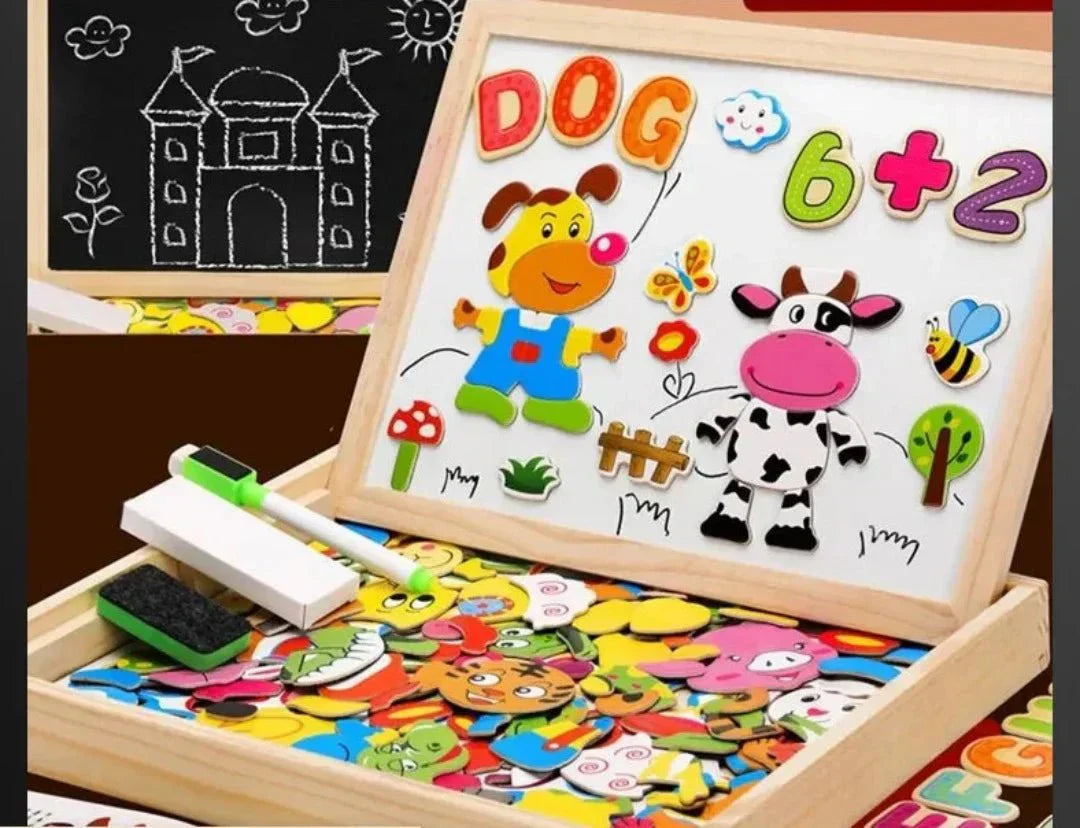 Magnetic Double-Sided Chalkboard Set - MiniArt Studio-Option A-Nora Luxe