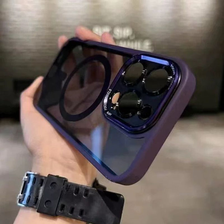 Magnetic iPhone Case – iShield-Dark purple-iPhone 16-Nora Luxe