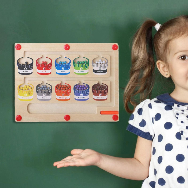 Magnetic Learning Maze for Colour and Number Recognition - MazeMagic-Nora Luxe