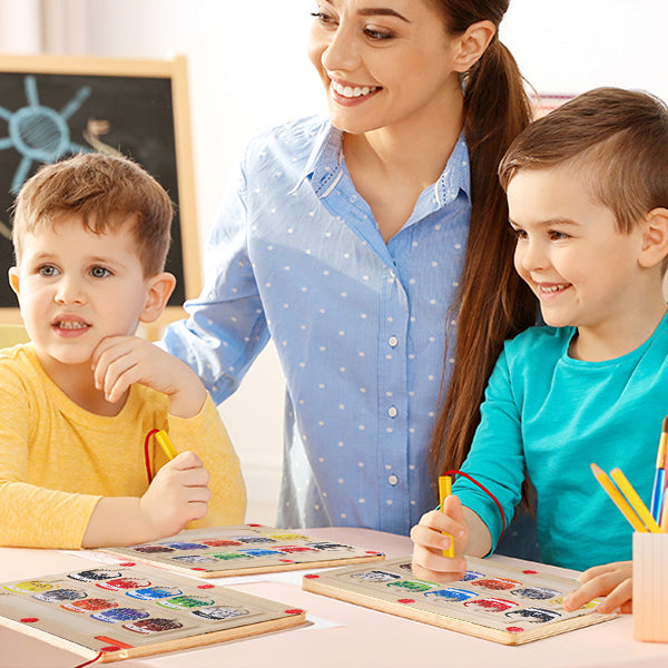 Magnetic Learning Maze for Colour and Number Recognition - MazeMagic-Nora Luxe