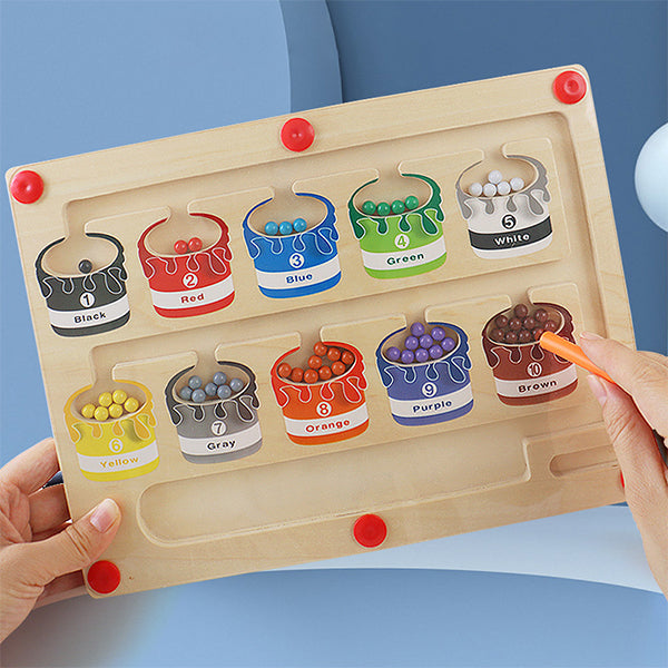 Magnetic Learning Maze for Colour and Number Recognition - MazeMagic-Nora Luxe