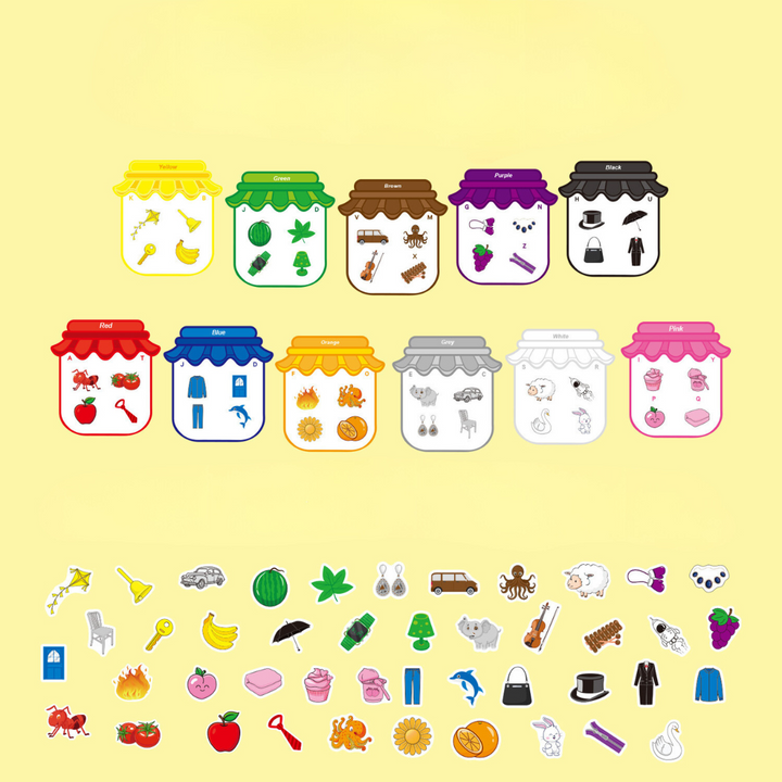 Magnetic Learning Stickers - Color Club-Nora Luxe