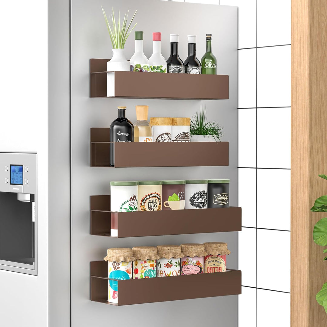 Magnetic Spice Rack Set of 4 – SpiceGrip-Bronze-Nora Luxe