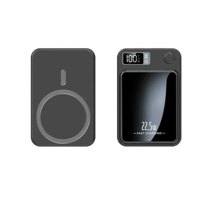Magnetic Wireless Power Bank - MagCharge Mini-Black-Nora Luxe