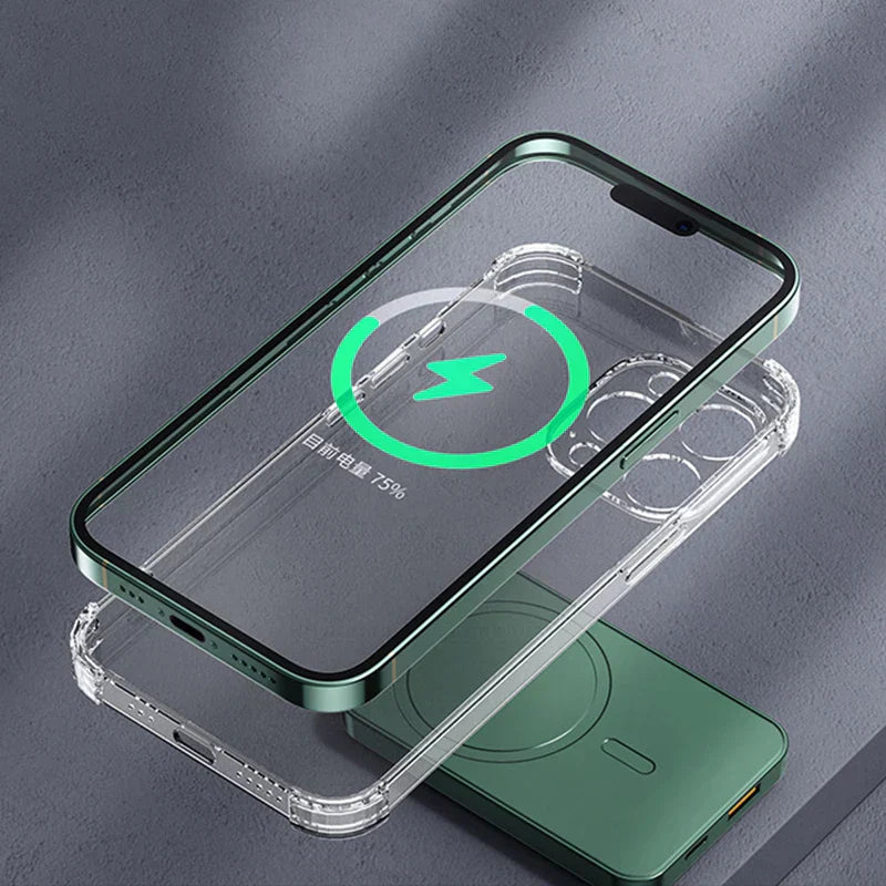 Magnetic Wireless Power Bank - MagCharge Mini-Green-Nora Luxe