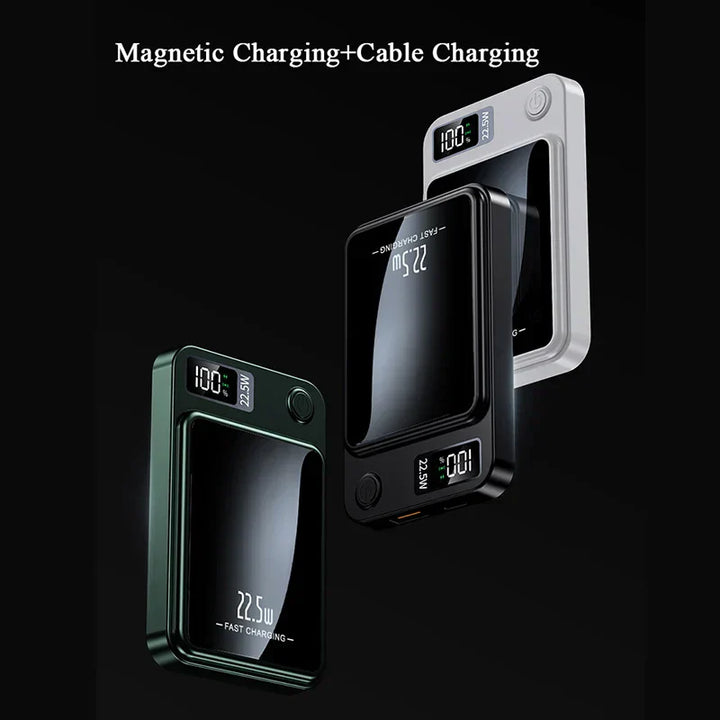 Magnetic Wireless Power Bank - MagCharge Mini-Green-Nora Luxe