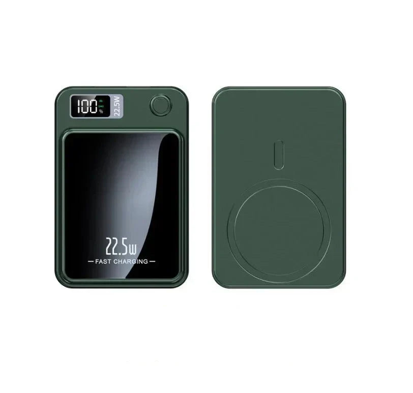 Magnetic Wireless Power Bank - MagCharge Mini-Green-Nora Luxe