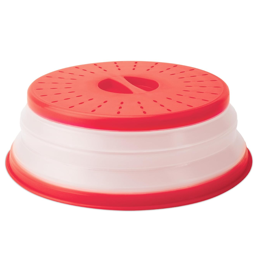 Magnetron Splatter Lid - Foldable Silicone Lid-Red-Nora Luxe