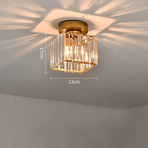 Black square ceiling light with dimension lines showing its height and width.