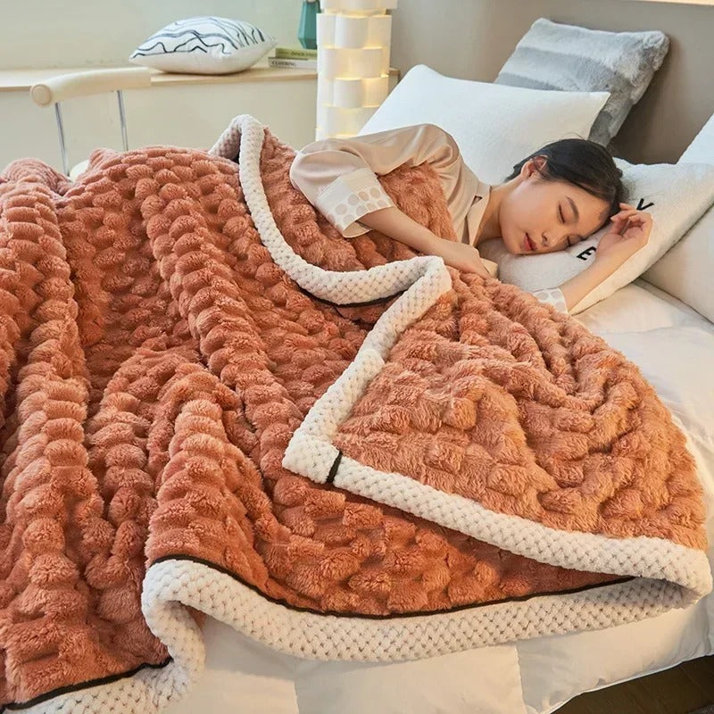 Double-layer Coral Velvet Blanket for Autumn & Winter – TurtleWarm