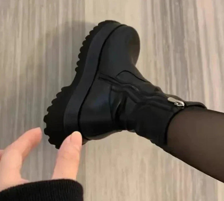 Ladies Platform Chelsea Ankle Boots with Warm Lining – Liora