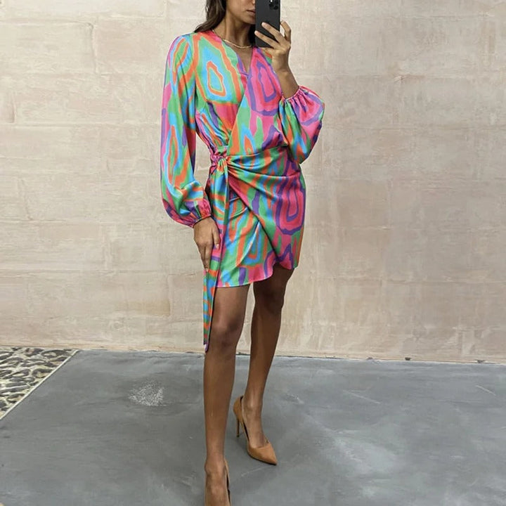 Elegant Printed Summer Dress – Elodie-S-Nora Luxe