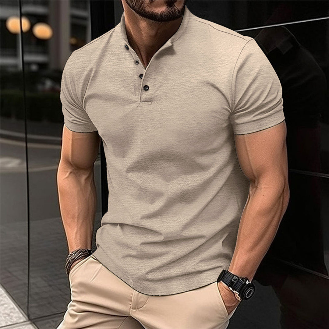 Maison - Stylish Polo Shirt for Men-Khaki-S-Nora Luxe