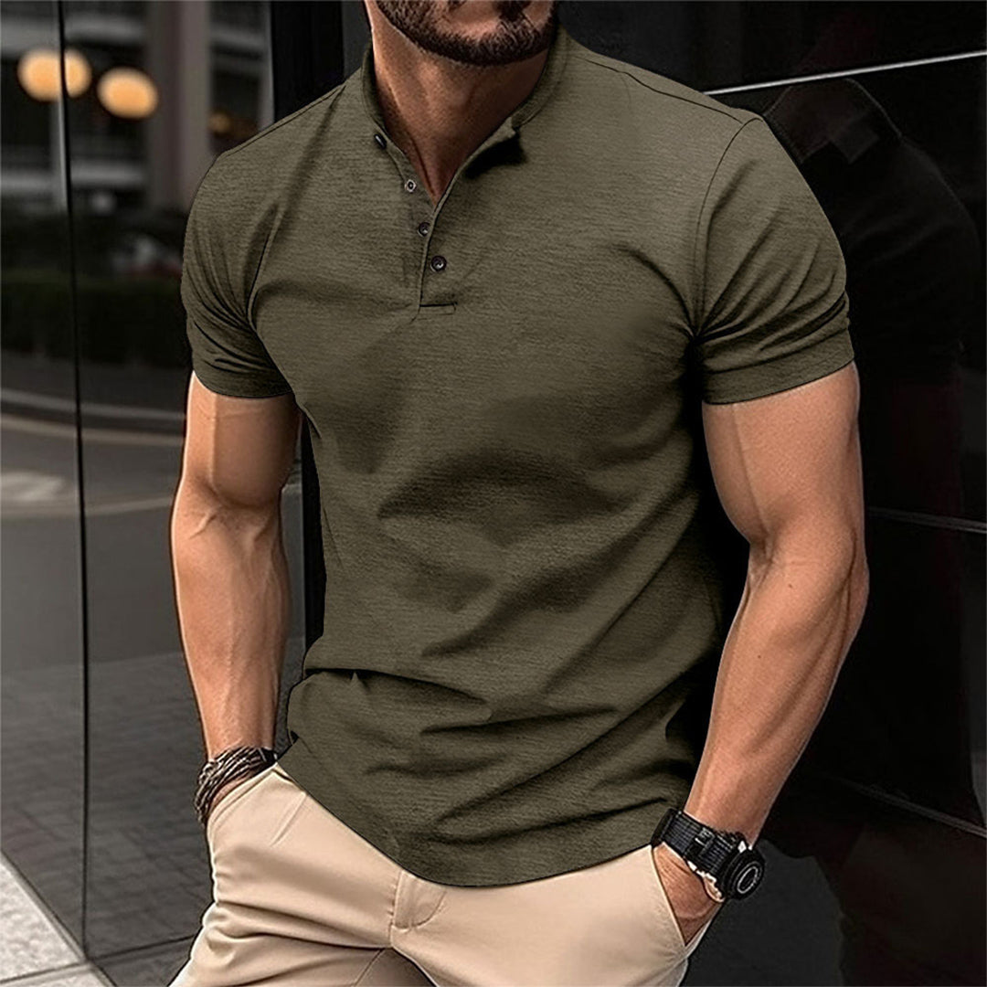 Maison - Stylish Polo Shirt for Men-Olive green-S-Nora Luxe