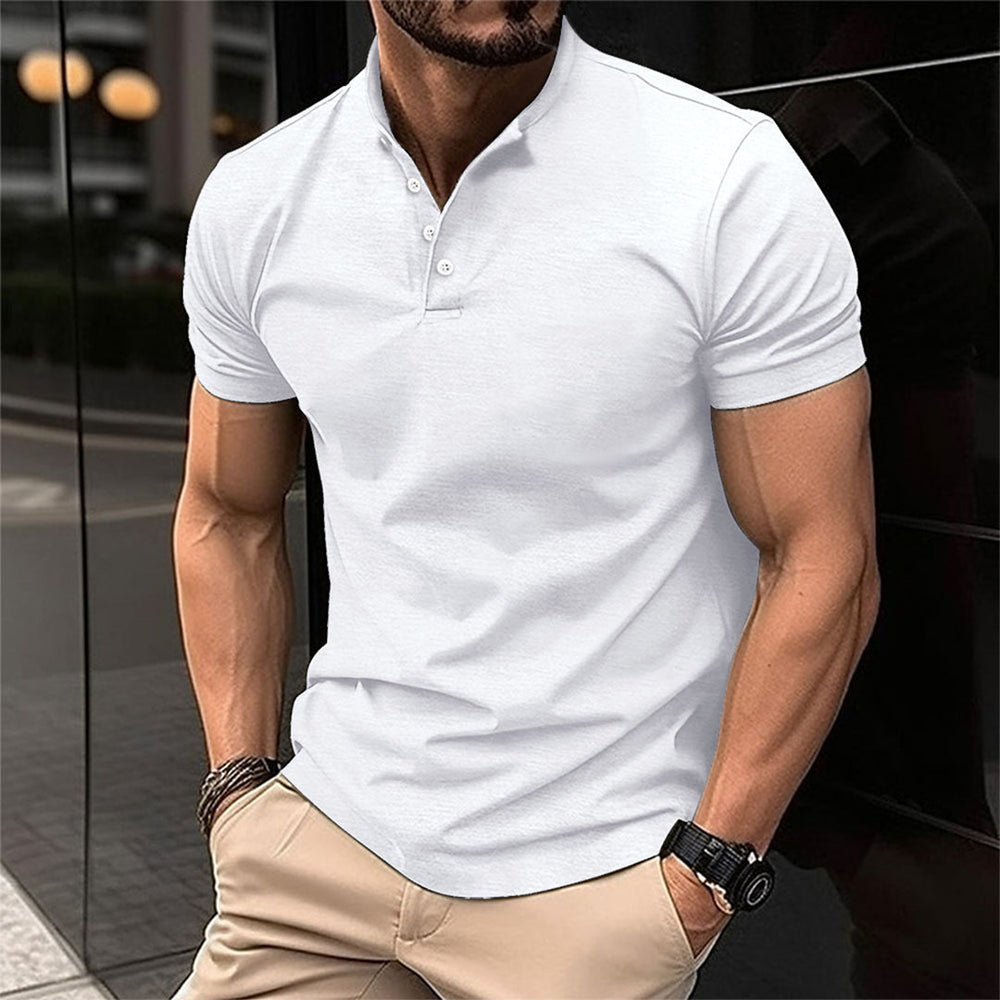 Maison - Stylish Polo Shirt for Men-White-S-Nora Luxe