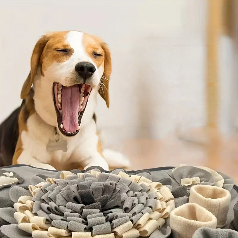 Make Mealtime an Adventure - Buddy Snuffle Mat-Grey-White-Nora Luxe