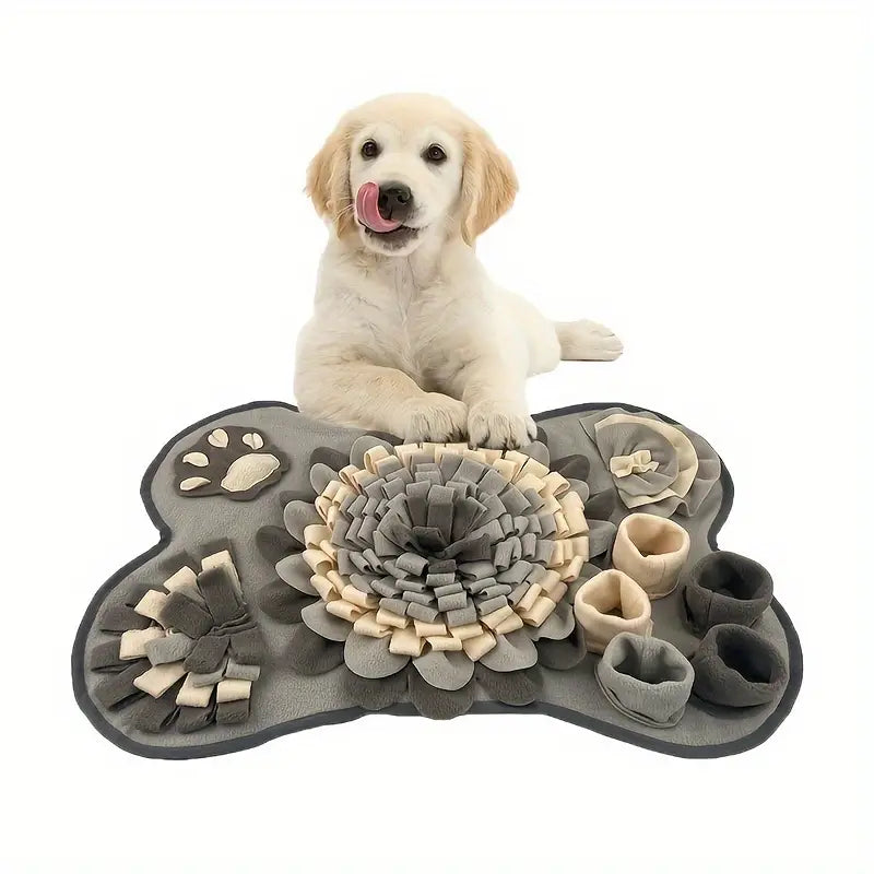 Make Mealtime an Adventure - Buddy Snuffle Mat-Grey-White-Nora Luxe