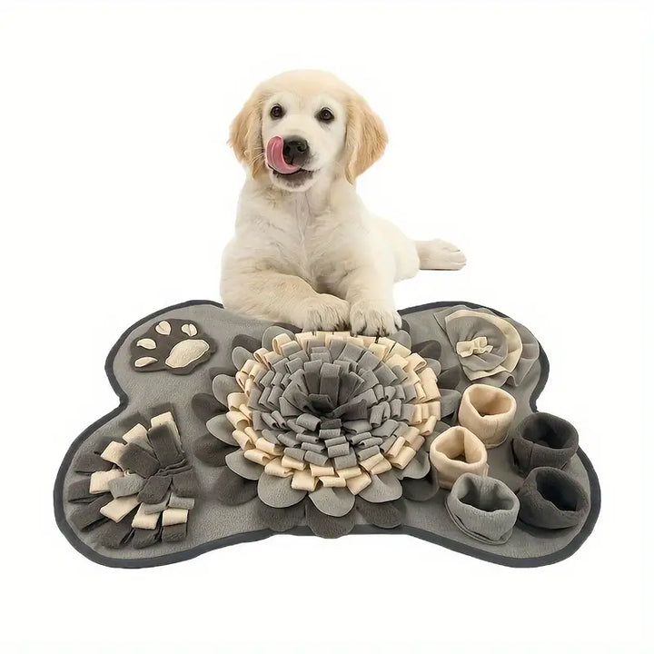 Make Mealtime an Adventure - Buddy Snuffle Mat-Grey-White-Nora Luxe