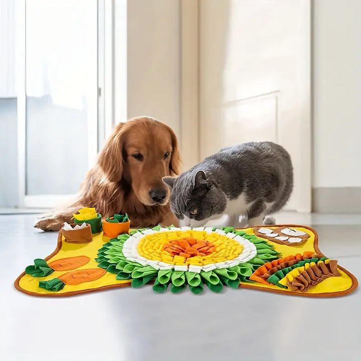Make Mealtime an Adventure - Buddy Snuffle Mat-Grey-White-Nora Luxe