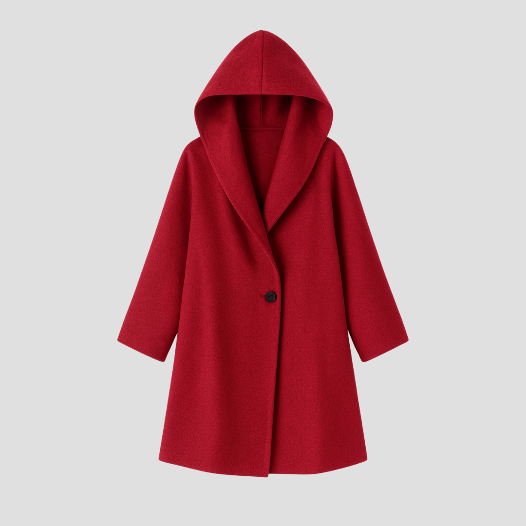 Women's wool coat with hood – Arvella