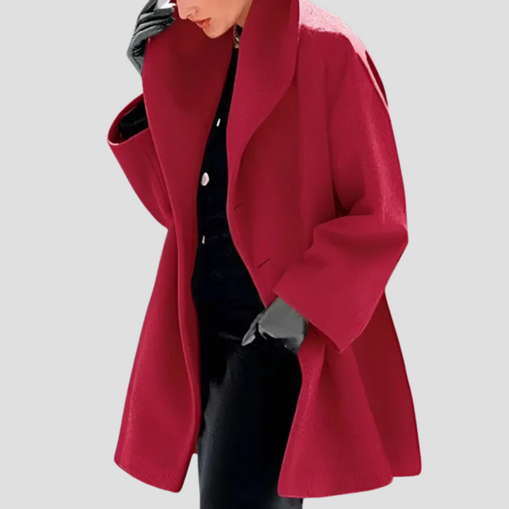 Women's wool coat with hood – Arvella