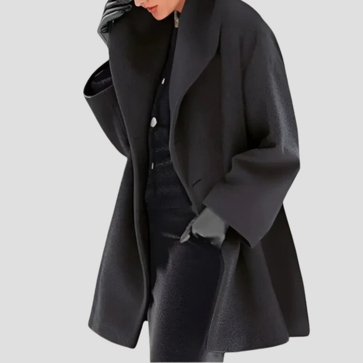 Women's wool coat with hood – Arvella