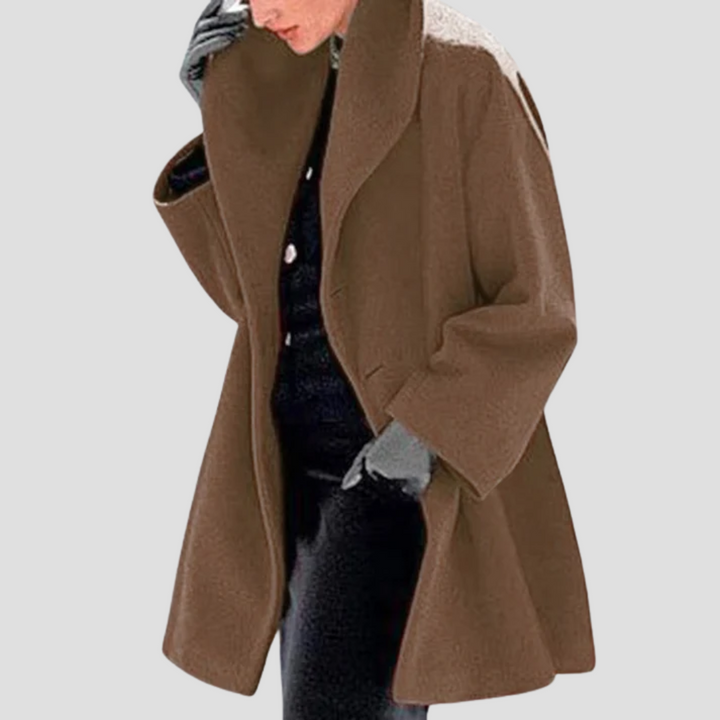 Women's wool coat with hood – Arvella