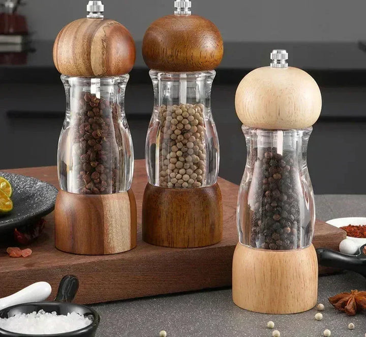 Manual Salt and Pepper Mill Set - SeasonSculpt-Nora Luxe