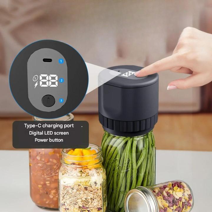Mason Vacuum Sealer - AirLock-Black-Nora Luxe