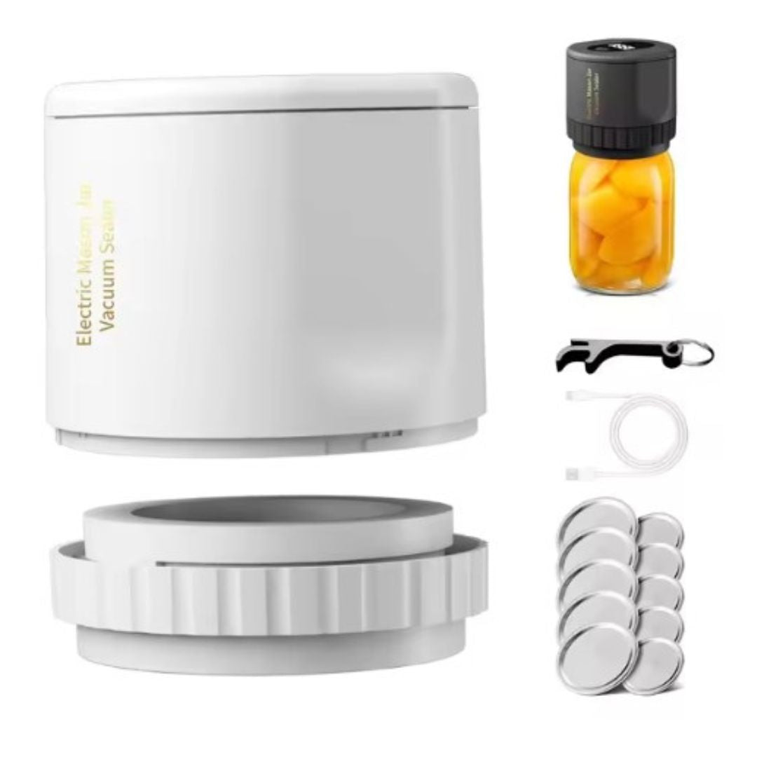 Mason Vacuum Sealer - AirLock-White-Nora Luxe