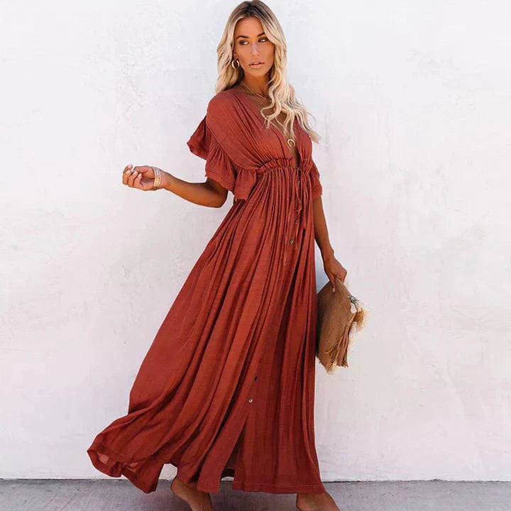 Maxi Beach Dress – Sienna-XS-Nora Luxe