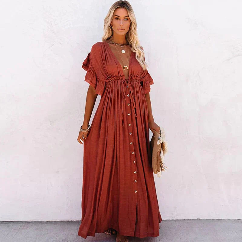 Maxi Beach Dress – Sienna-XS-Nora Luxe