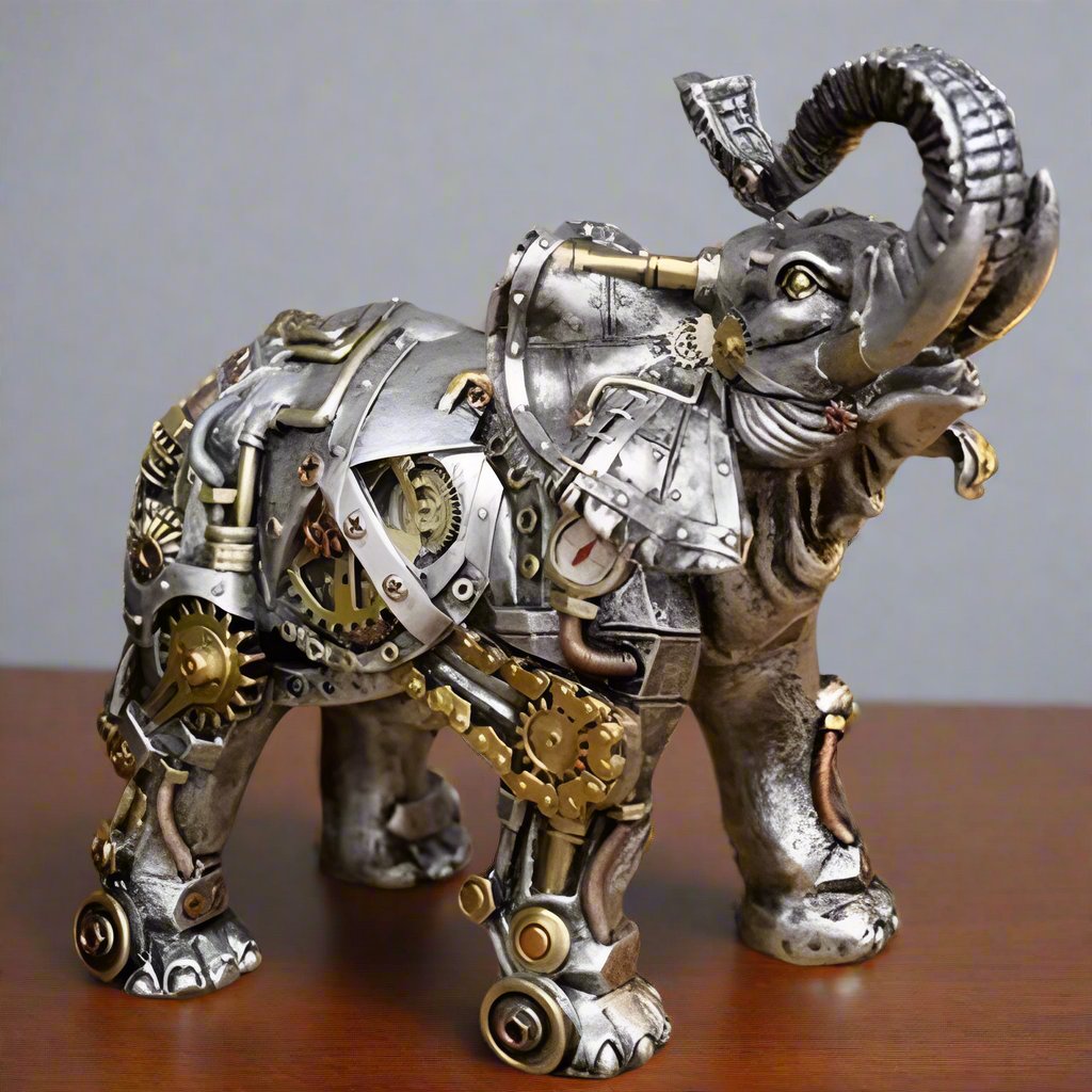 Mechanical Punk Animals Statues - GearBeast-Dragon-Nora Luxe