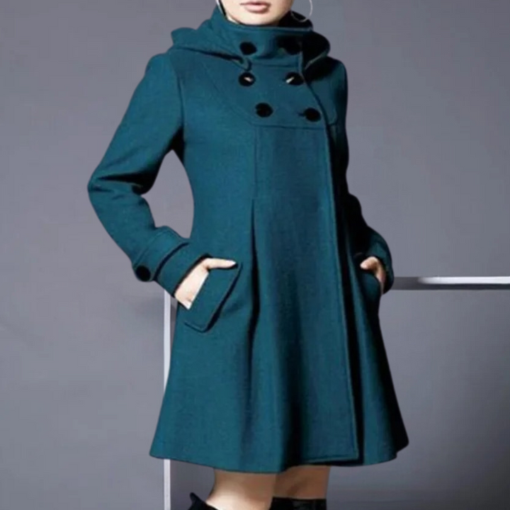 Medila - Trendy Women's Jacket with Side Pockets-Dark green-XS-Nora Luxe