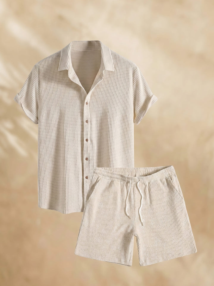 Summer Men's Lounge Set with Waffle Structure – Lenn