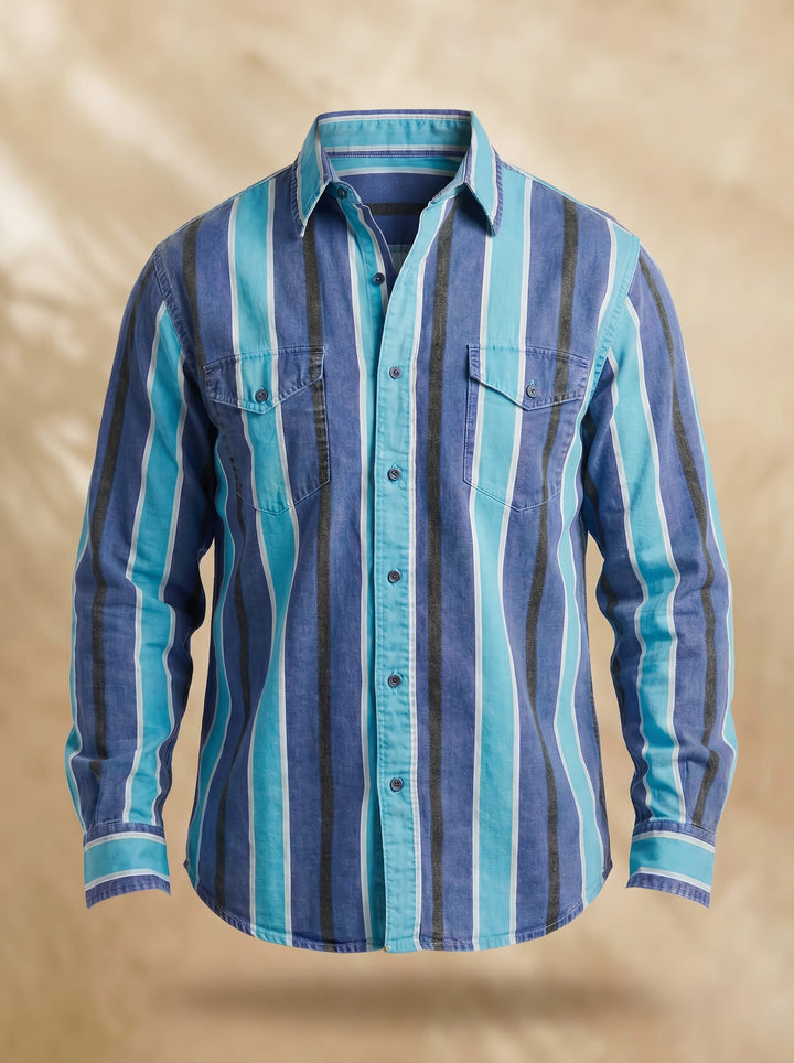 Ralph - Vintage Stripe Long-Sleeve Button-Up Shirt