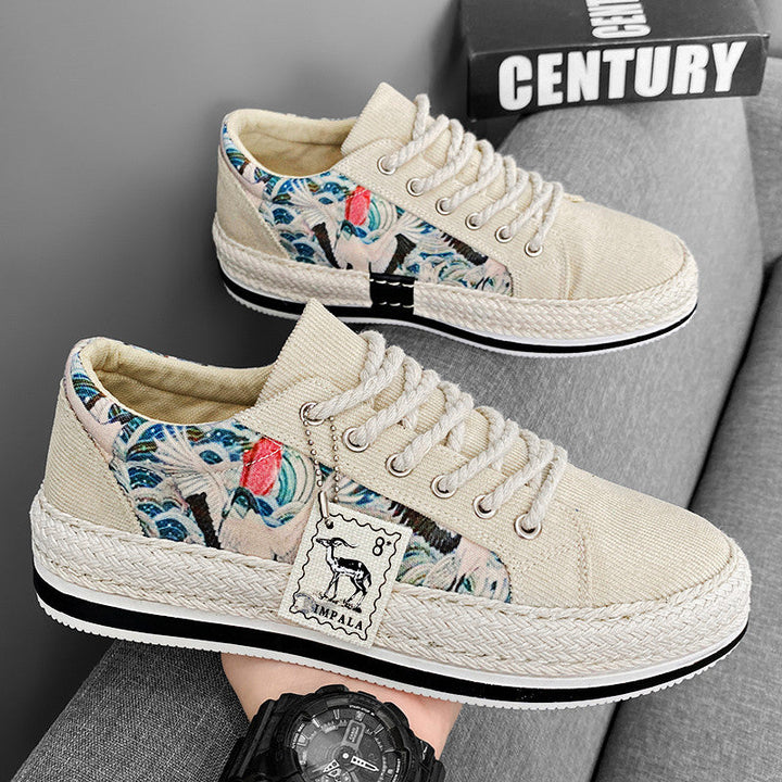 Men's Aztec Sneakers – Mateo-Beige-6-Nora Luxe