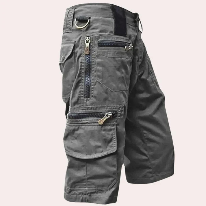 Men's Cargo Shorts for Summer & Leisure - Luca-Gray-XS-Nora Luxe
