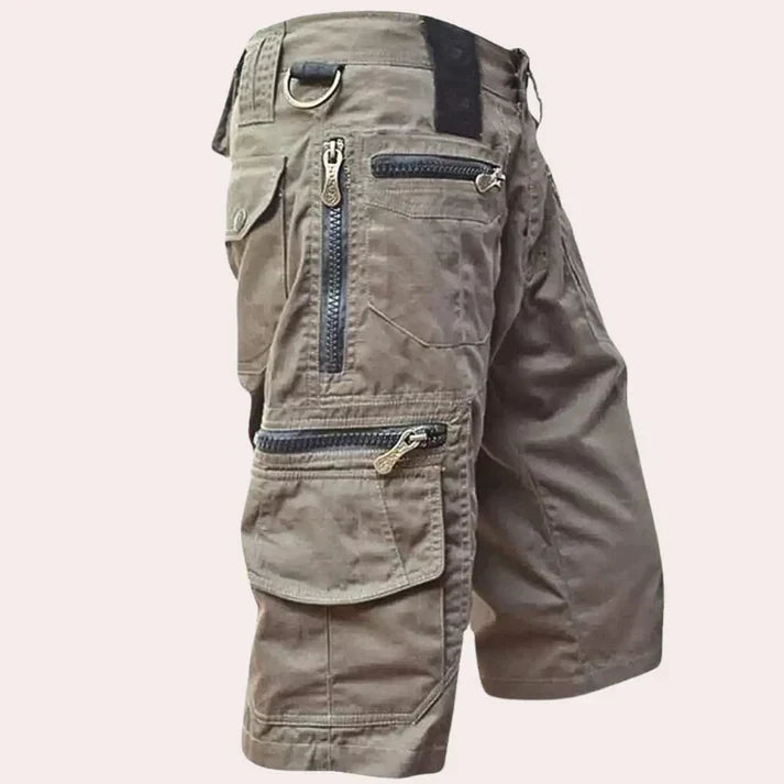 Men's Cargo Shorts for Summer & Leisure - Luca-Khaki-XS-Nora Luxe