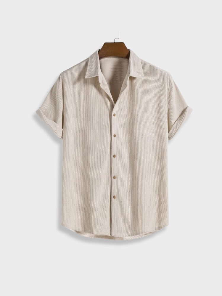 Men's Corduroy Summer Trousers with Button Closure – Sven-Beige-S-State of Style