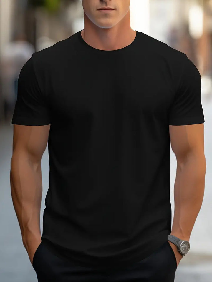Men's cotton T-shirt – Nico-Black-S-Nora Luxe