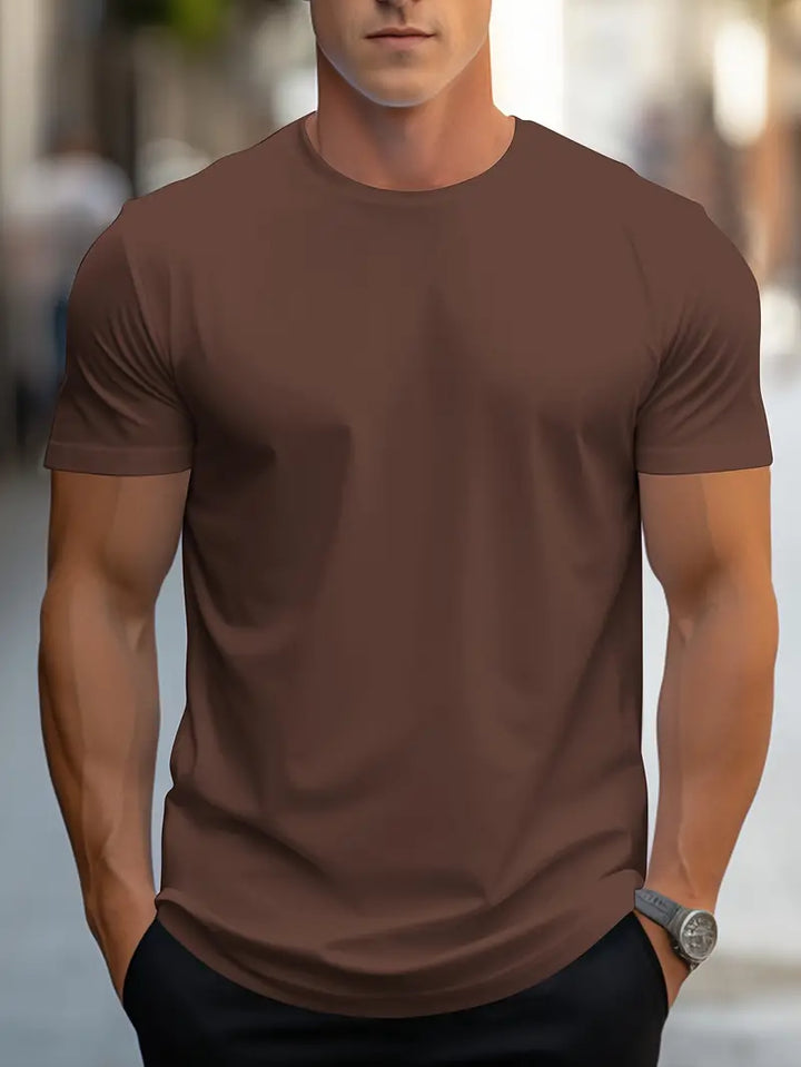 Men's cotton T-shirt – Nico-Brown-S-Nora Luxe