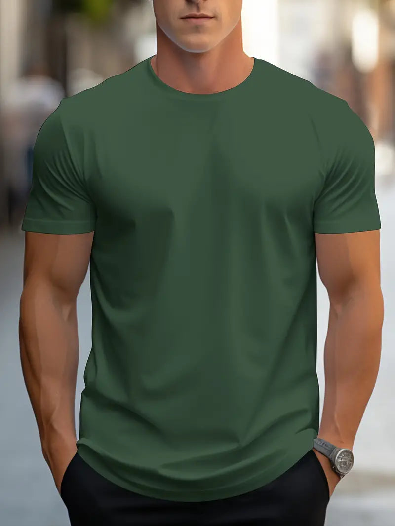 Men's cotton T-shirt – Nico-Green-S-Nora Luxe