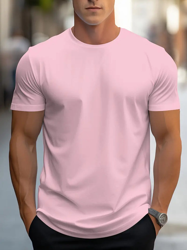 Men's cotton T-shirt – Nico-Pink-S-Nora Luxe