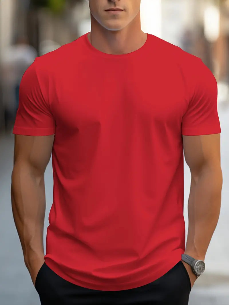 Men's cotton T-shirt – Nico-Red-S-Nora Luxe