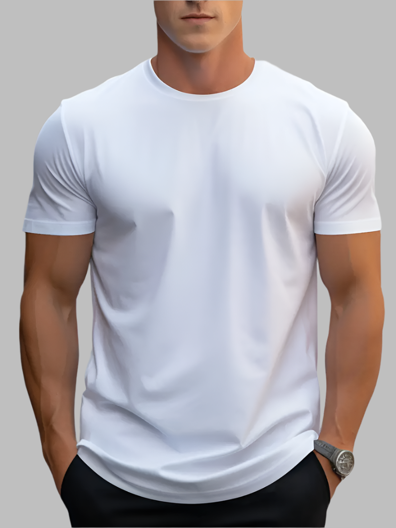 Men's cotton T-shirt – Nico-White-S-Nora Luxe