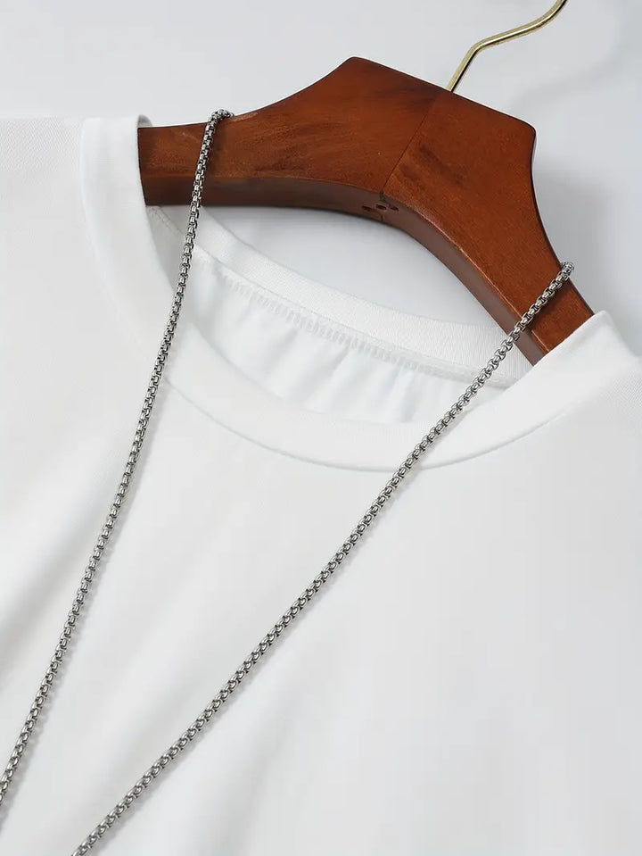 Men's cotton T-shirt – Nico-White-S-Nora Luxe